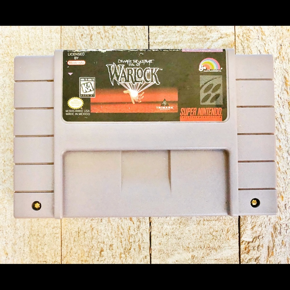 NINTENDO SNES Beware the Ultimate Evil of Warlock Nintendo
